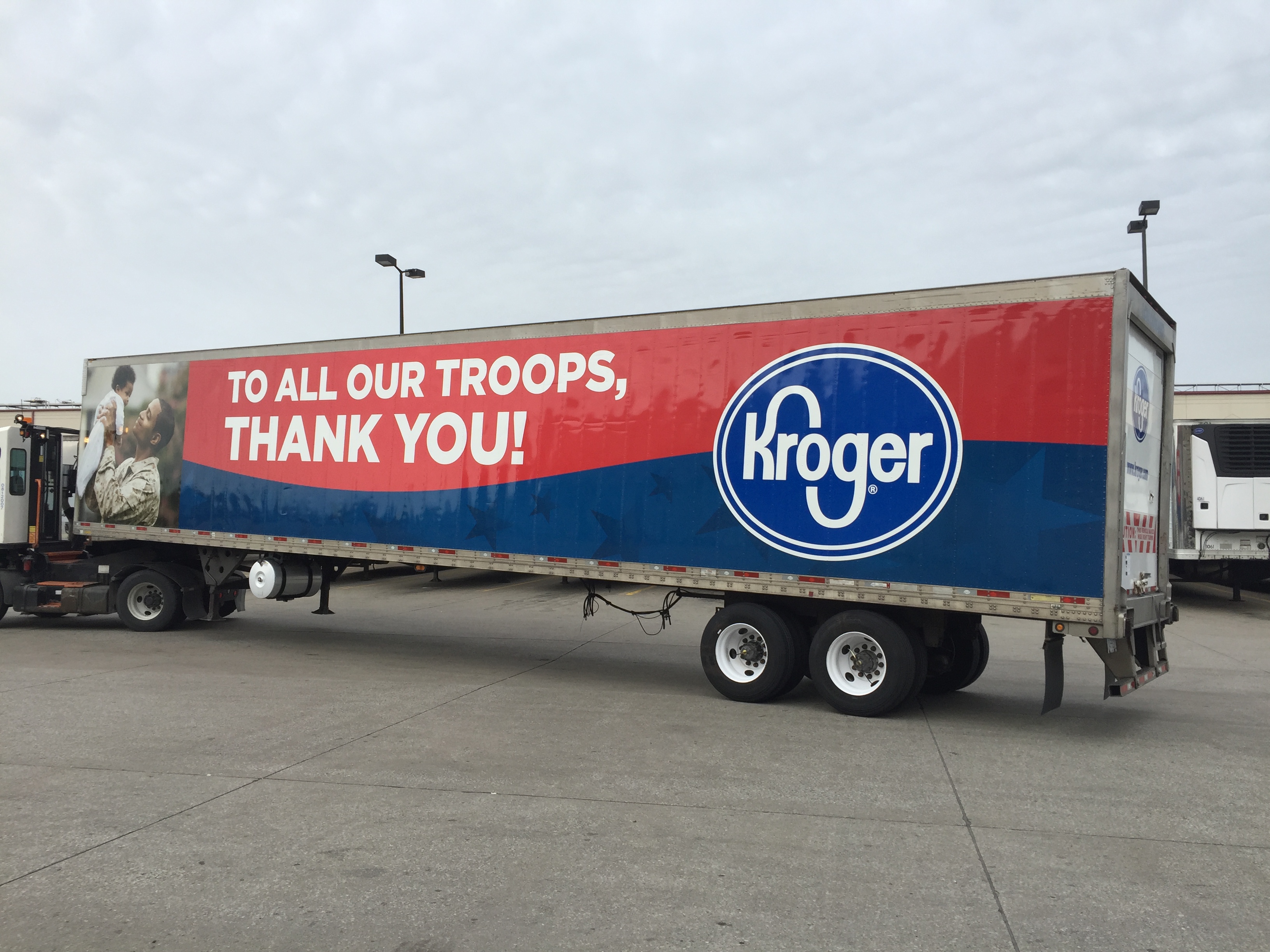 Commercial trailers with installed graphics