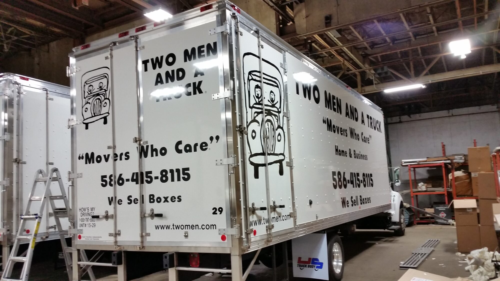 Trucks graphics installation 2