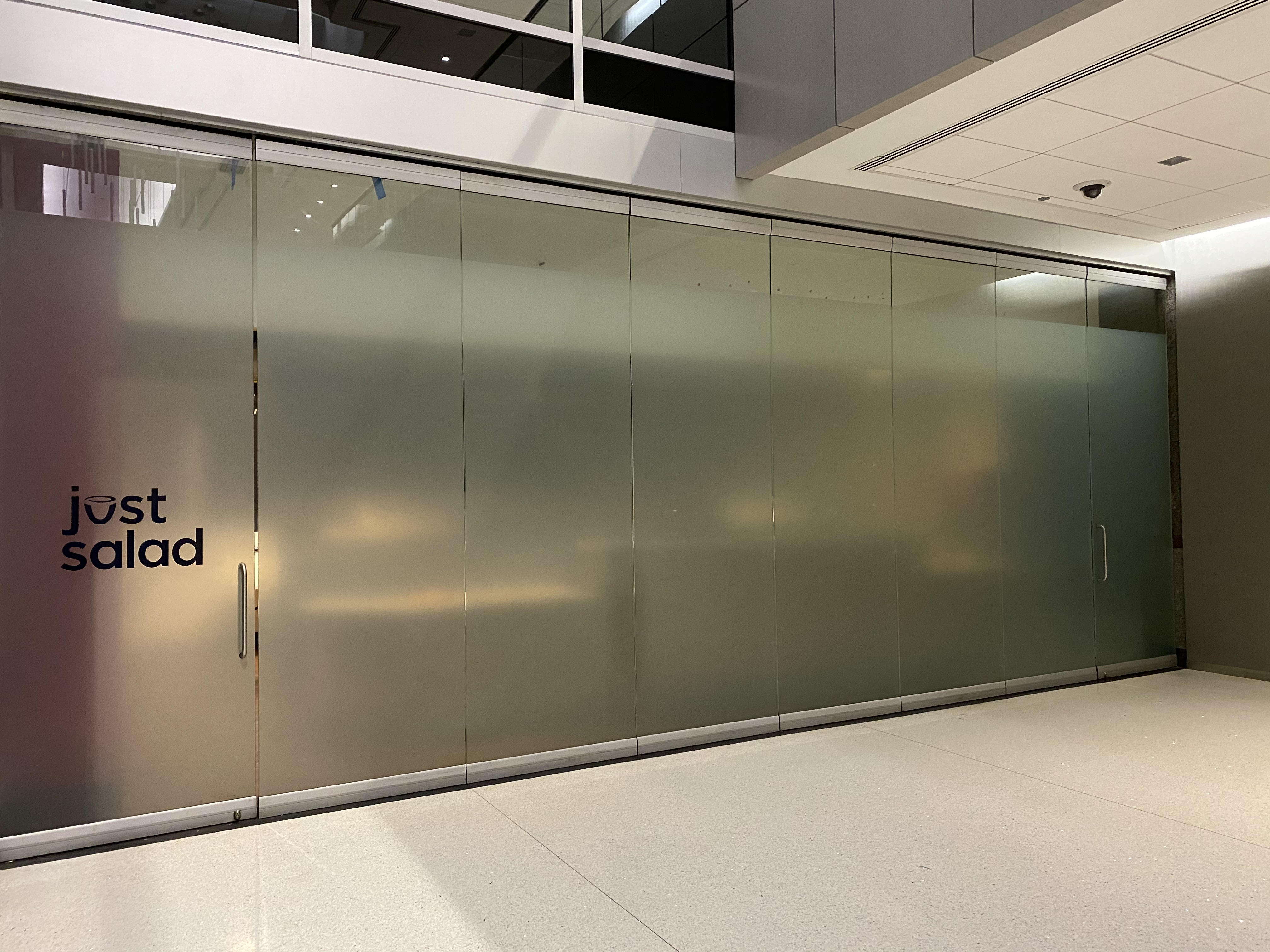 Storefront window graphics installation