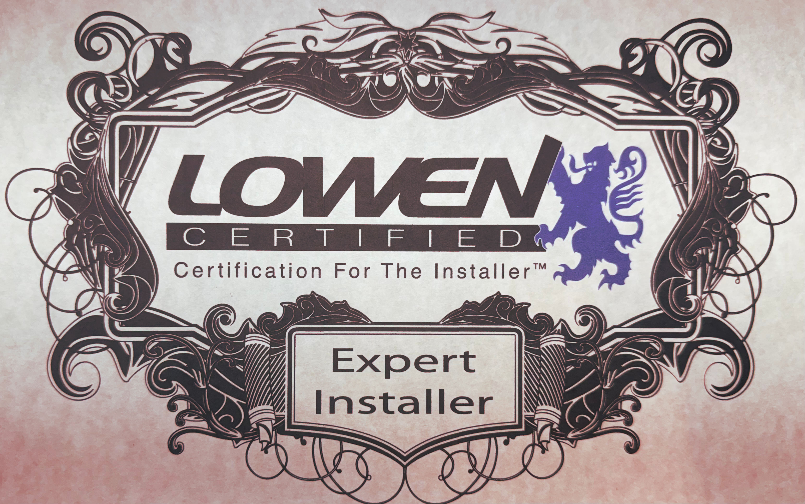 Graphics installation certification